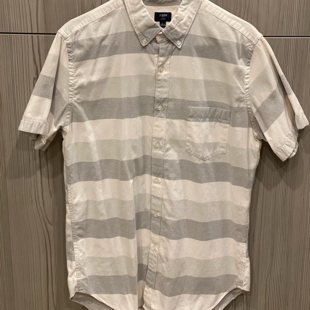 Casual White/Grey J.Crew Button Down